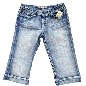 BKE PAYTON Stretch CROPPED CUFFED CAPRI JEANS SIZE 31 NWT